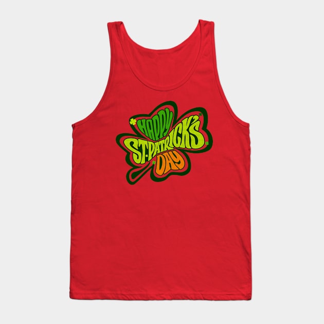 Happy Saint Patrick's Day Sticker Tank Top by PixelGrafiks